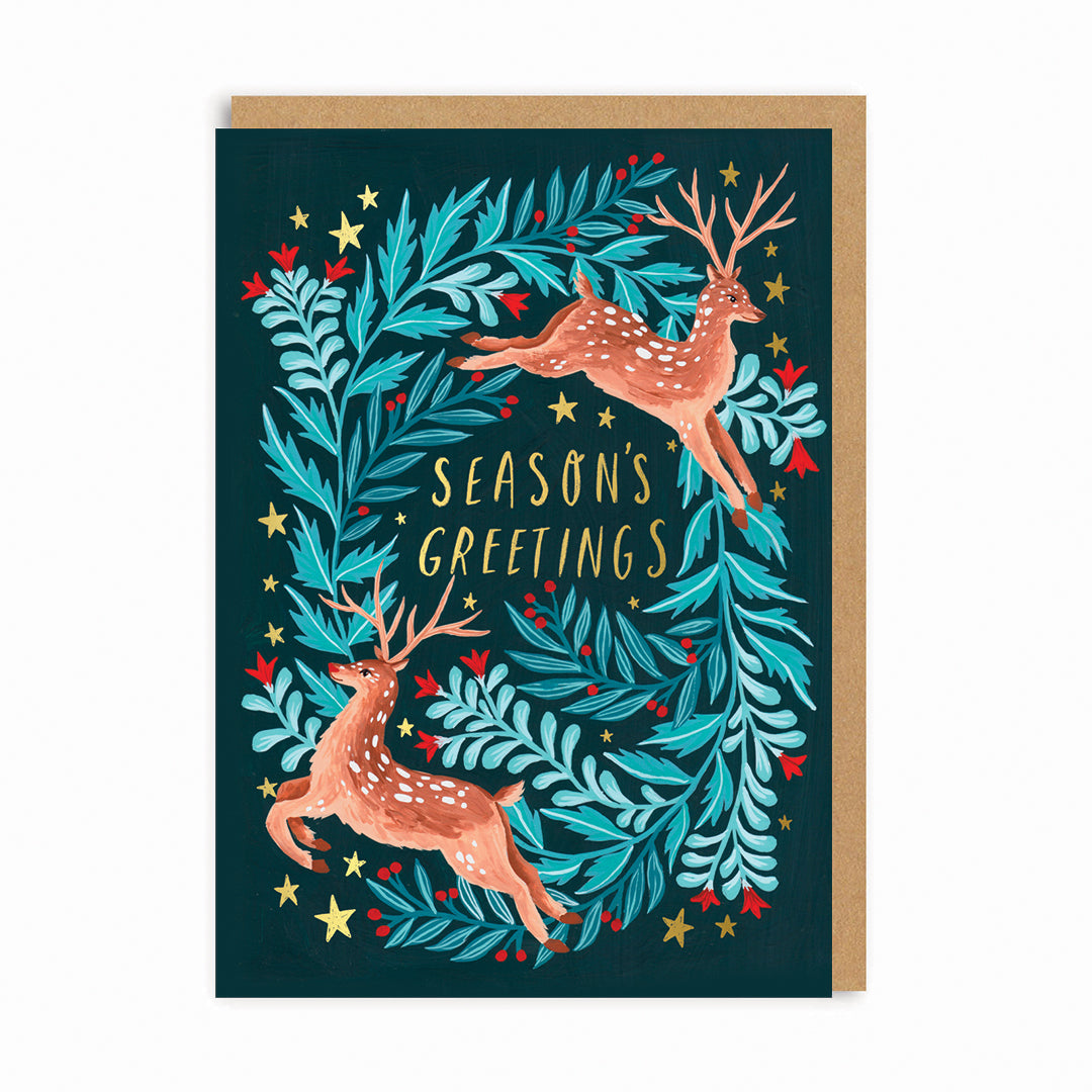 Kalėdinis atvirukas „Deer Season's Greetings“