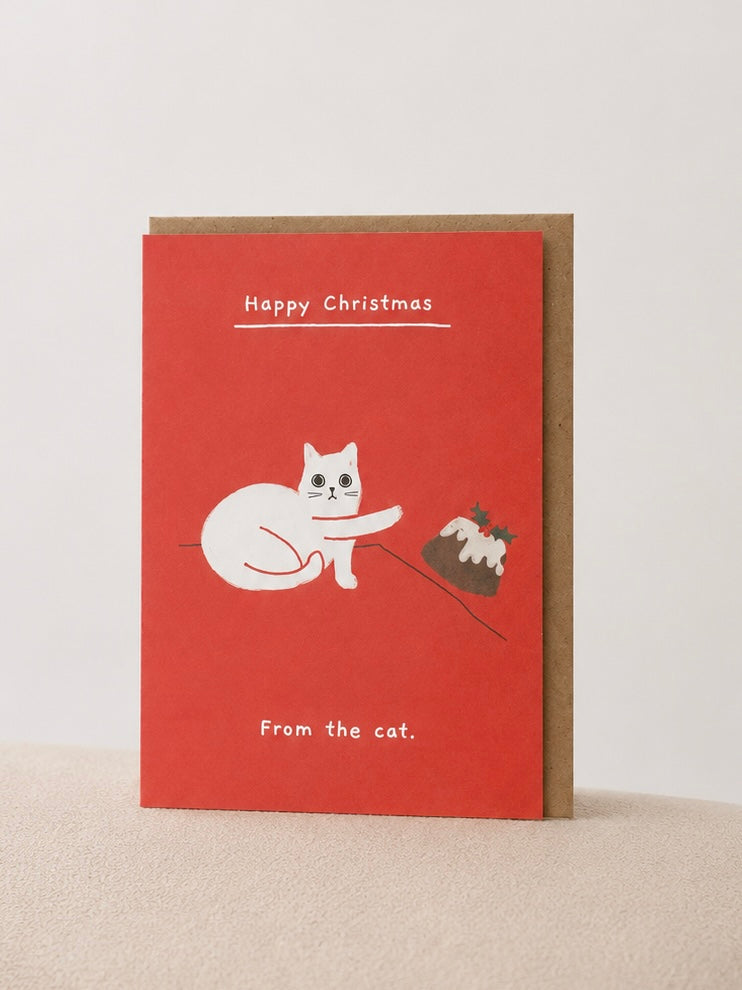 Kalėdinis atvirukas „Happy Christmas From The Cat“