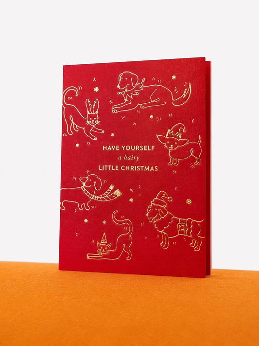 Kalėdinis atvirukas „Have Yourself a Hairy Little Christmas“