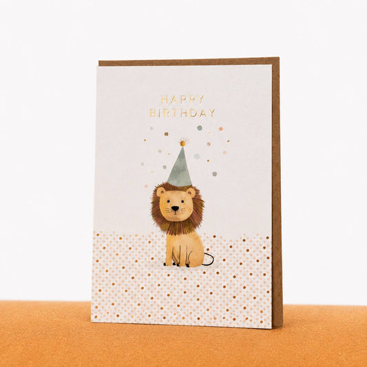 Gimtadienio atvirukas „Happy Birthday Lion“