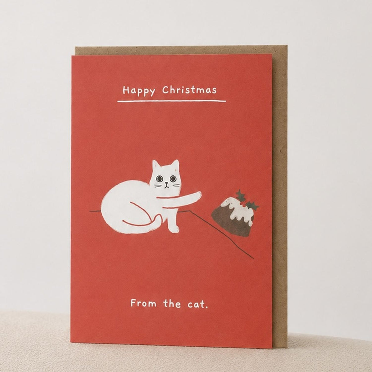 Kalėdinis atvirukas „Happy Christmas From The Cat“