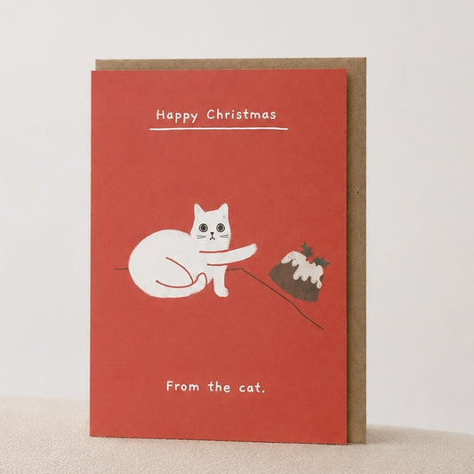 Kalėdinis atvirukas „Happy Christmas From The Cat“